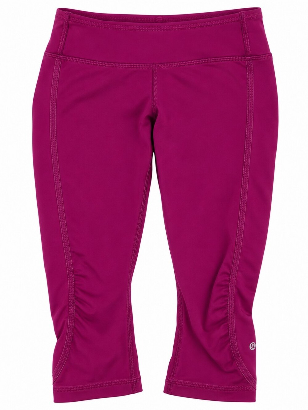 Lululemon Women's Size 6 Purple Cropped Athletic Leggings Ruched Hem Yoga Pants